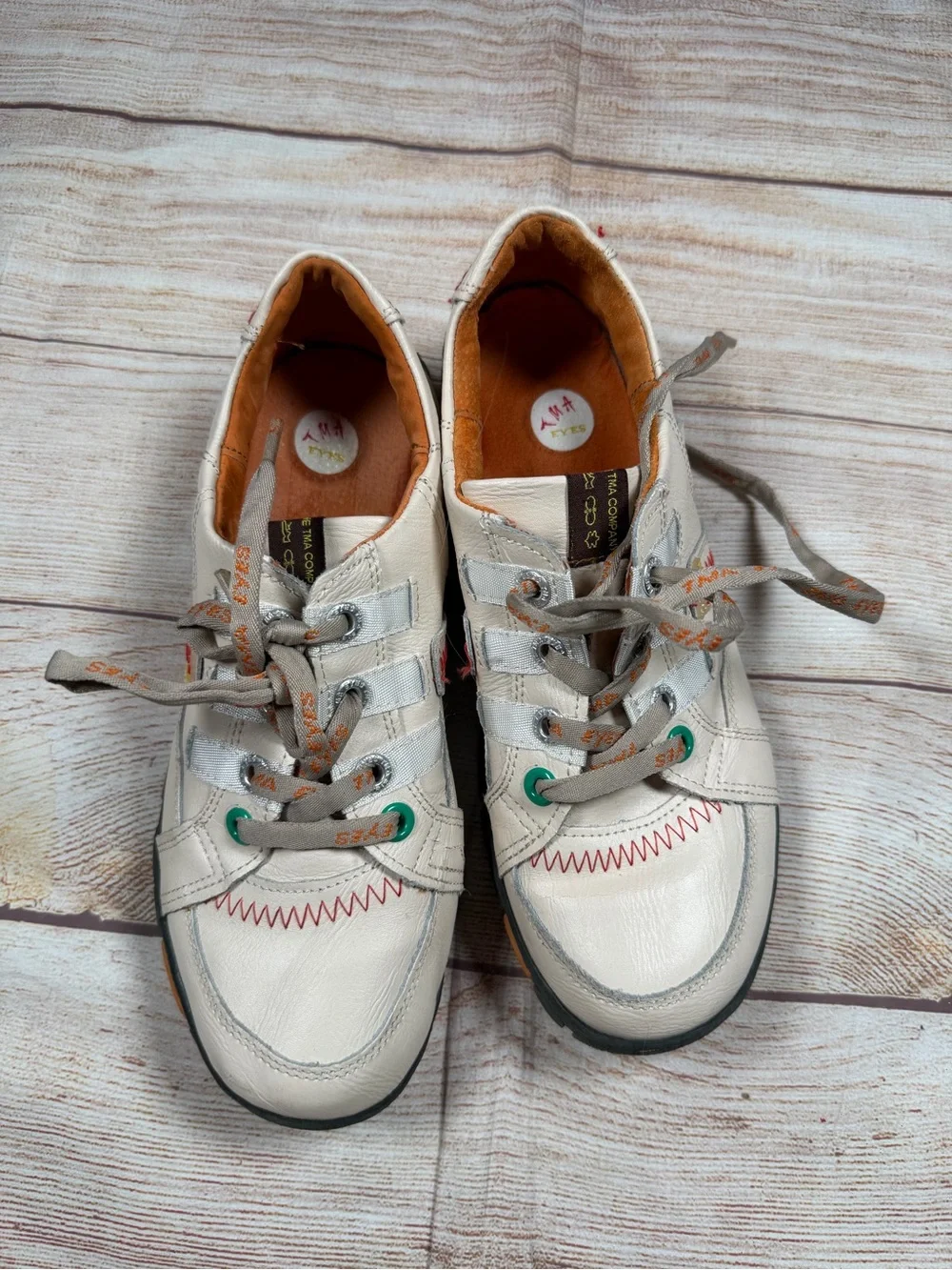 TMA EYES white leather sneakers - Gorpcore